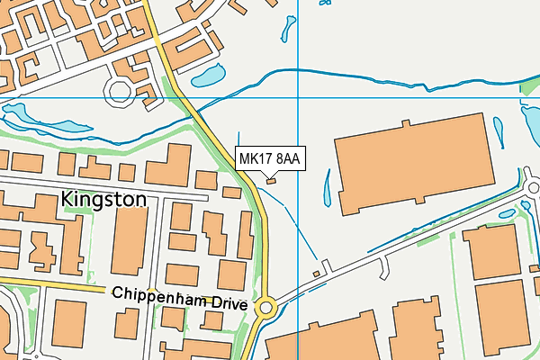 MK17 8AA map - OS VectorMap District (Ordnance Survey)