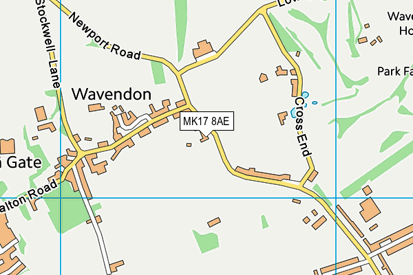 MK17 8AE map - OS VectorMap District (Ordnance Survey)