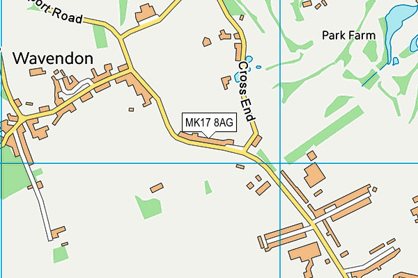 MK17 8AG map - OS VectorMap District (Ordnance Survey)