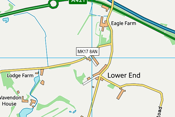 MK17 8AN map - OS VectorMap District (Ordnance Survey)