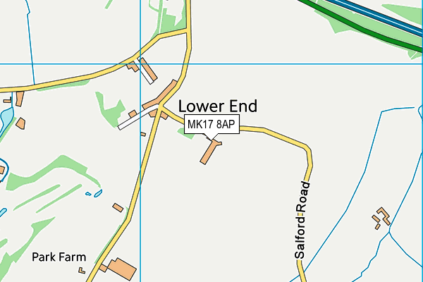 MK17 8AP map - OS VectorMap District (Ordnance Survey)