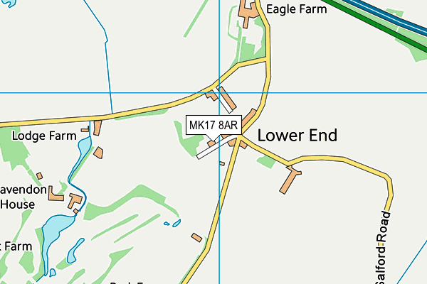 MK17 8AR map - OS VectorMap District (Ordnance Survey)