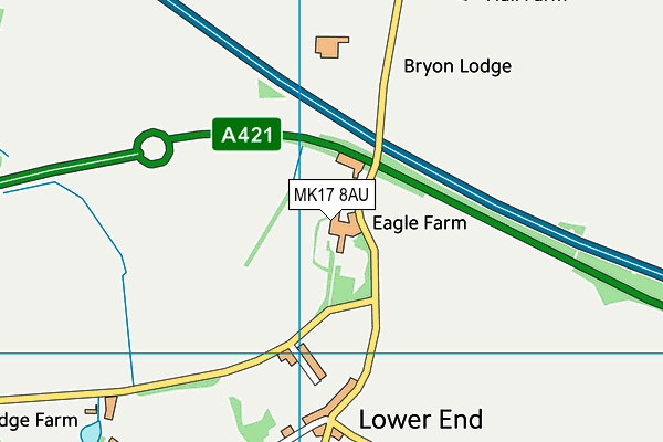 MK17 8AU map - OS VectorMap District (Ordnance Survey)