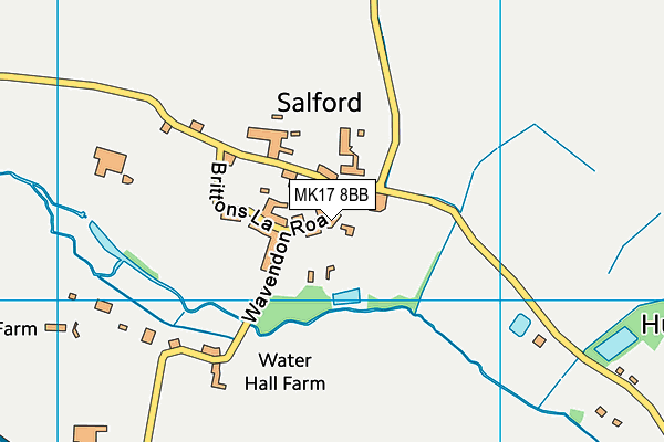 MK17 8BB map - OS VectorMap District (Ordnance Survey)