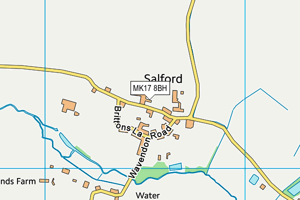 MK17 8BH map - OS VectorMap District (Ordnance Survey)