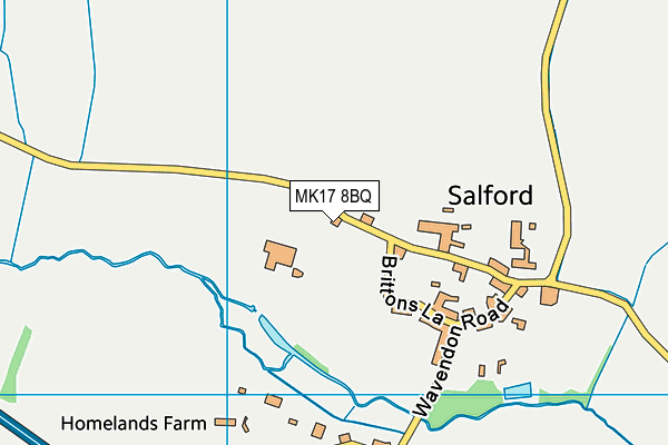 MK17 8BQ map - OS VectorMap District (Ordnance Survey)