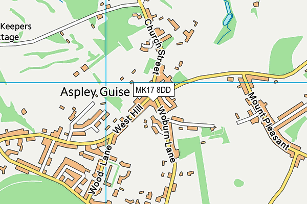 MK17 8DD map - OS VectorMap District (Ordnance Survey)