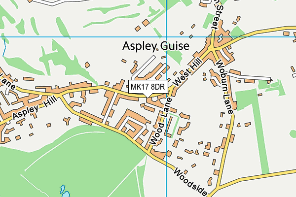 Map of NETHER HALL (ASPLEY GUISE) RESIDENTS ASSOCIATION LIMITED at district scale