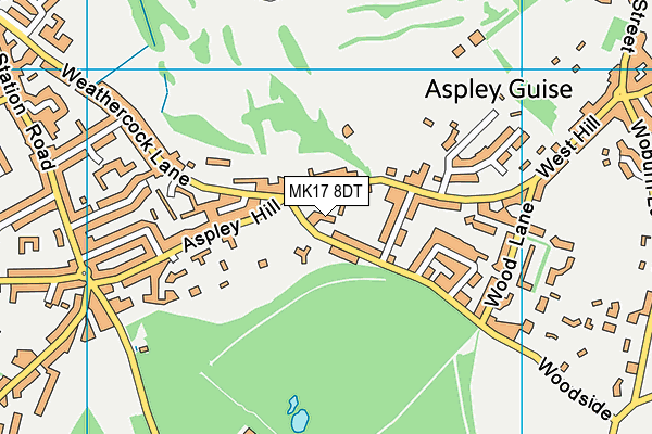 MK17 8DT map - OS VectorMap District (Ordnance Survey)