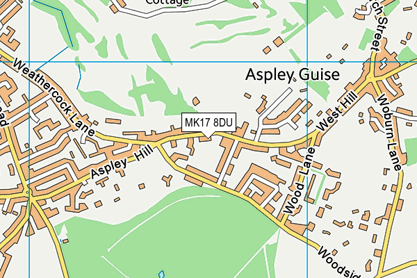 MK17 8DU map - OS VectorMap District (Ordnance Survey)