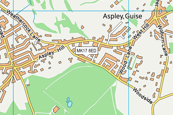 MK17 8ED map - OS VectorMap District (Ordnance Survey)