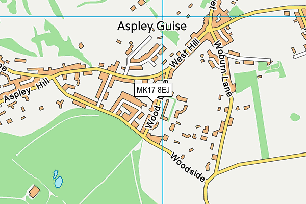 MK17 8EJ map - OS VectorMap District (Ordnance Survey)