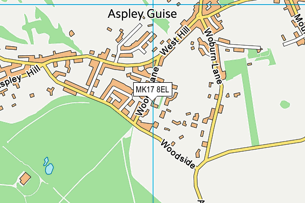 MK17 8EL map - OS VectorMap District (Ordnance Survey)