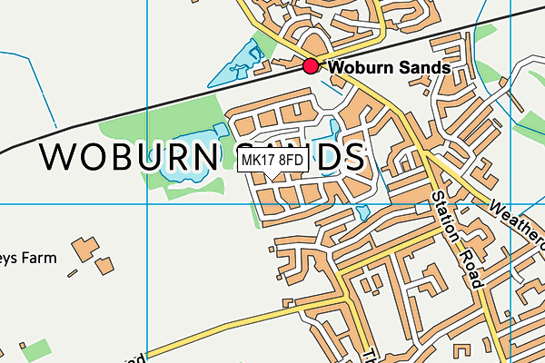 MK17 8FD map - OS VectorMap District (Ordnance Survey)