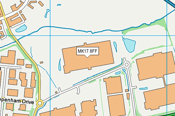 MK17 8FF map - OS VectorMap District (Ordnance Survey)