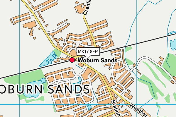 Woburn Sands Recreation Ground map (MK17 8FP) - OS VectorMap District (Ordnance Survey)