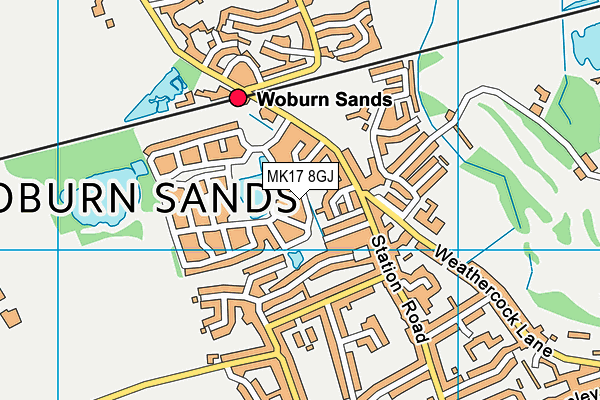 MK17 8GJ map - OS VectorMap District (Ordnance Survey)