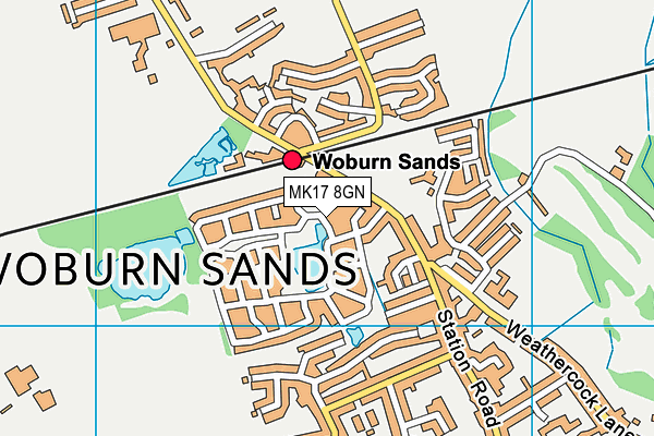 MK17 8GN map - OS VectorMap District (Ordnance Survey)