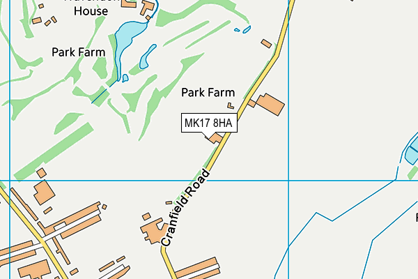 MK17 8HA map - OS VectorMap District (Ordnance Survey)