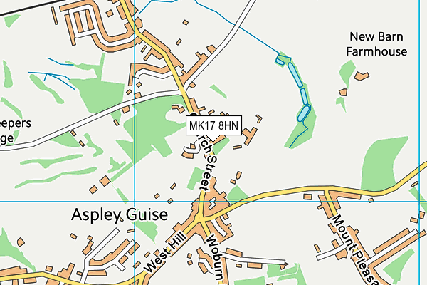 MK17 8HN map - OS VectorMap District (Ordnance Survey)