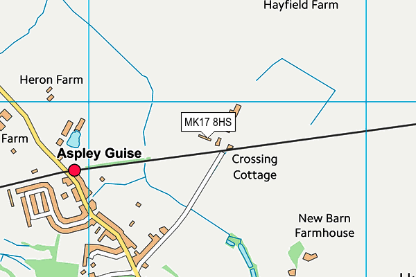 MK17 8HS map - OS VectorMap District (Ordnance Survey)