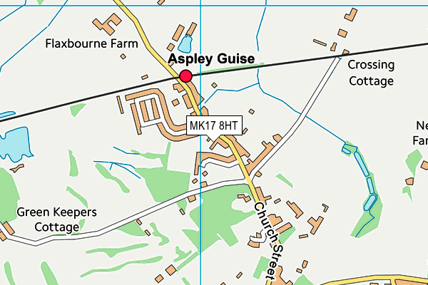 MK17 8HT map - OS VectorMap District (Ordnance Survey)