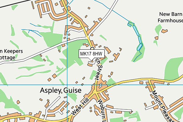 MK17 8HW map - OS VectorMap District (Ordnance Survey)