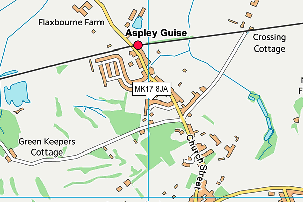 MK17 8JA map - OS VectorMap District (Ordnance Survey)