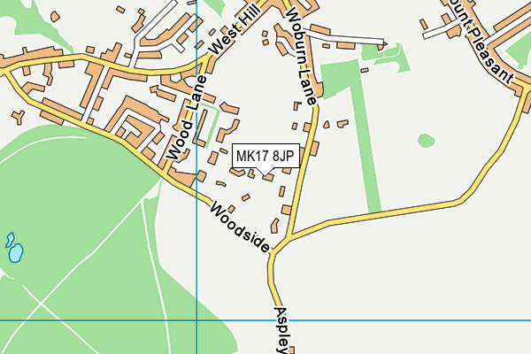 MK17 8JP map - OS VectorMap District (Ordnance Survey)