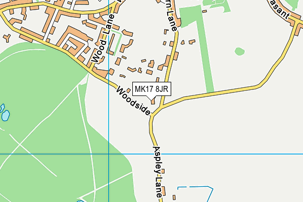 MK17 8JR map - OS VectorMap District (Ordnance Survey)