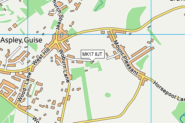 Aspley Guise Village School map (MK17 8JT) - OS VectorMap District (Ordnance Survey)