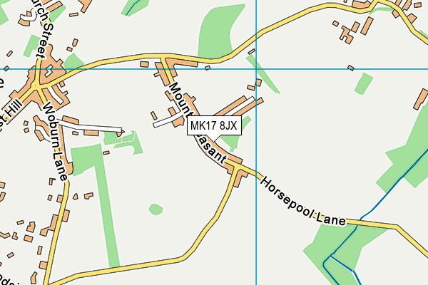 MK17 8JX map - OS VectorMap District (Ordnance Survey)