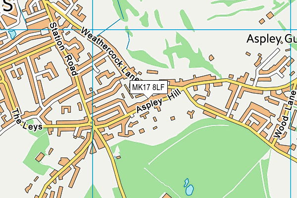 MK17 8LF map - OS VectorMap District (Ordnance Survey)