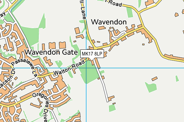 MK17 8LP map - OS VectorMap District (Ordnance Survey)