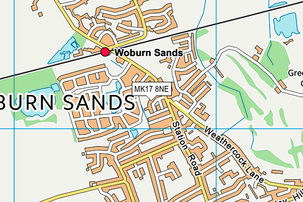 MK17 8NE map - OS VectorMap District (Ordnance Survey)