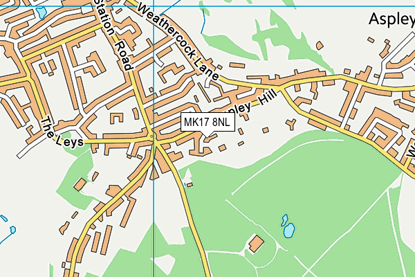 MK17 8NL map - OS VectorMap District (Ordnance Survey)