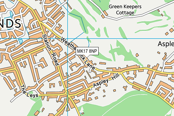 MK17 8NP map - OS VectorMap District (Ordnance Survey)