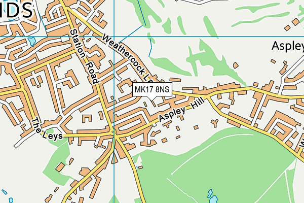 MK17 8NS map - OS VectorMap District (Ordnance Survey)