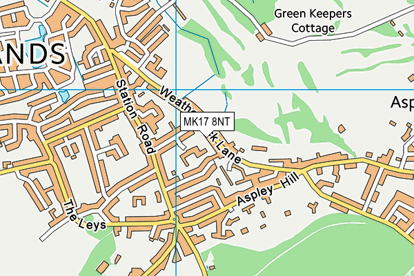 MK17 8NT map - OS VectorMap District (Ordnance Survey)
