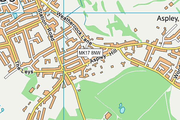 MK17 8NW map - OS VectorMap District (Ordnance Survey)