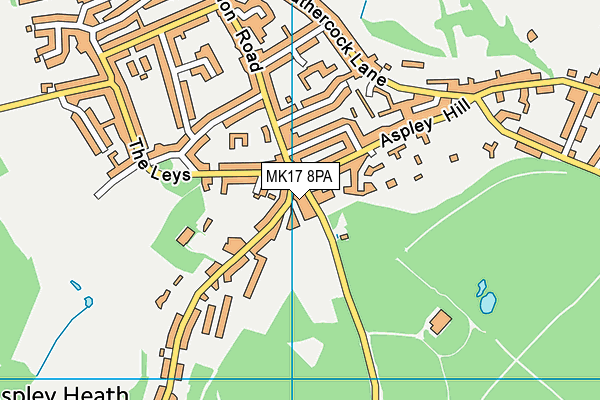 MK17 8PA map - OS VectorMap District (Ordnance Survey)
