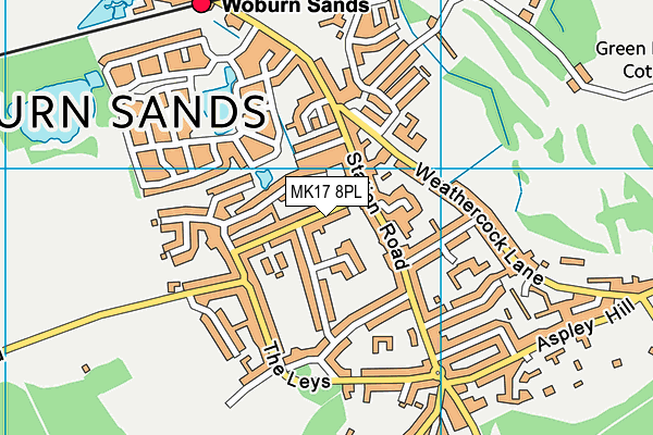 MK17 8PL map - OS VectorMap District (Ordnance Survey)