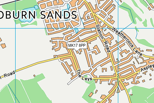 MK17 8PP map - OS VectorMap District (Ordnance Survey)