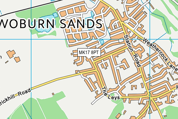 MK17 8PT map - OS VectorMap District (Ordnance Survey)