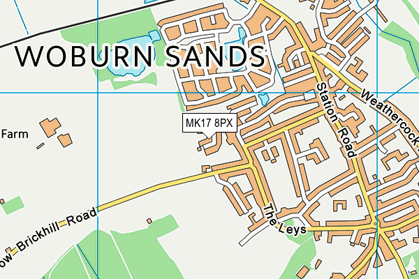 MK17 8PX map - OS VectorMap District (Ordnance Survey)