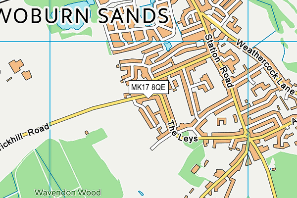 MK17 8QE map - OS VectorMap District (Ordnance Survey)