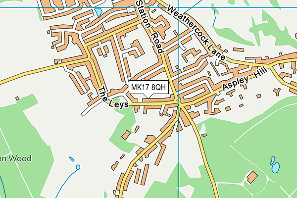 MK17 8QH map - OS VectorMap District (Ordnance Survey)