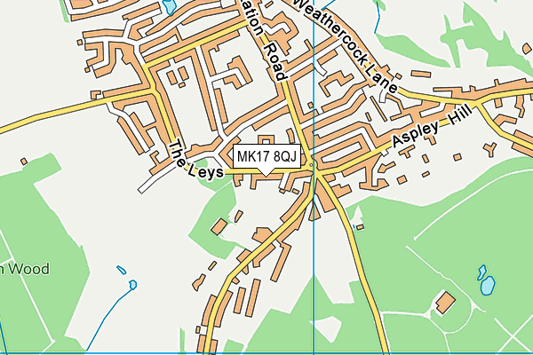 MK17 8QJ map - OS VectorMap District (Ordnance Survey)