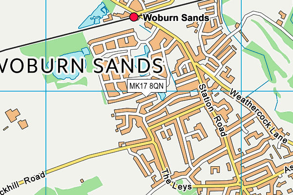 MK17 8QN map - OS VectorMap District (Ordnance Survey)