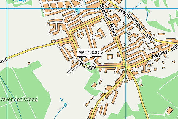 MK17 8QQ map - OS VectorMap District (Ordnance Survey)
